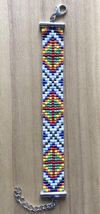 Croix rouge, vert, jaune (bracelet 3)