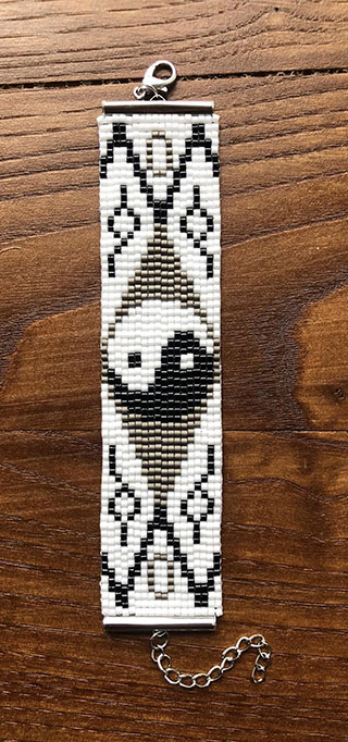 Yin Yang noir et blanc (bracelet 8)